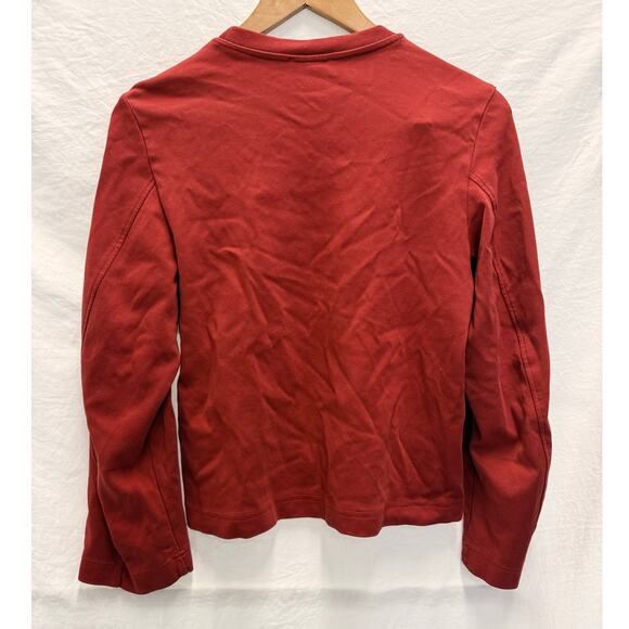 COS Burgundy Cotton Sweater Crew Neck Pull Over XS Minimalist - Picture 2 of 3